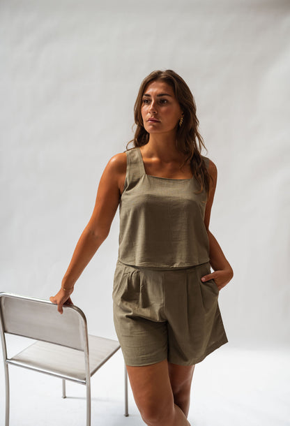 Khaki Lison Shorts
